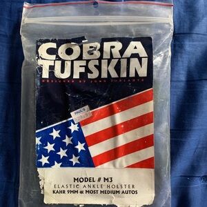 Cobra Tufskin Model #M3 elastic ankle holster Kahr 9mm & most medium autos